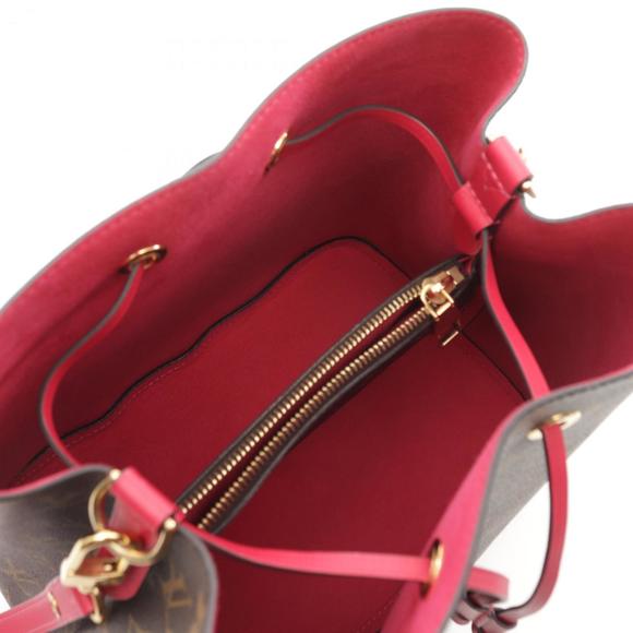 LOUIS VUITTON NeoNoe Monogram Freesia Shoulder Bag Coated Canvas Leather Brown P - Picture 4 of 9